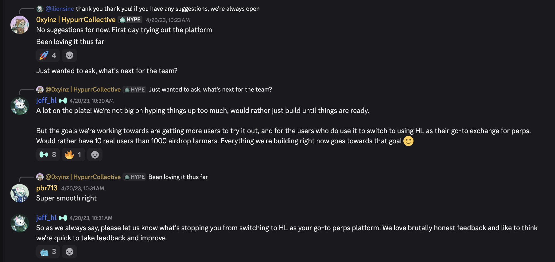 always feedback oriented