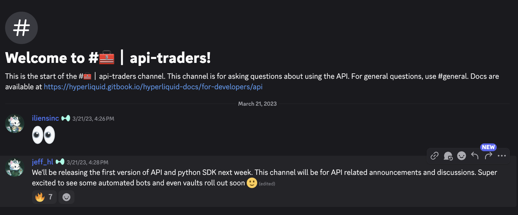 api traders creation