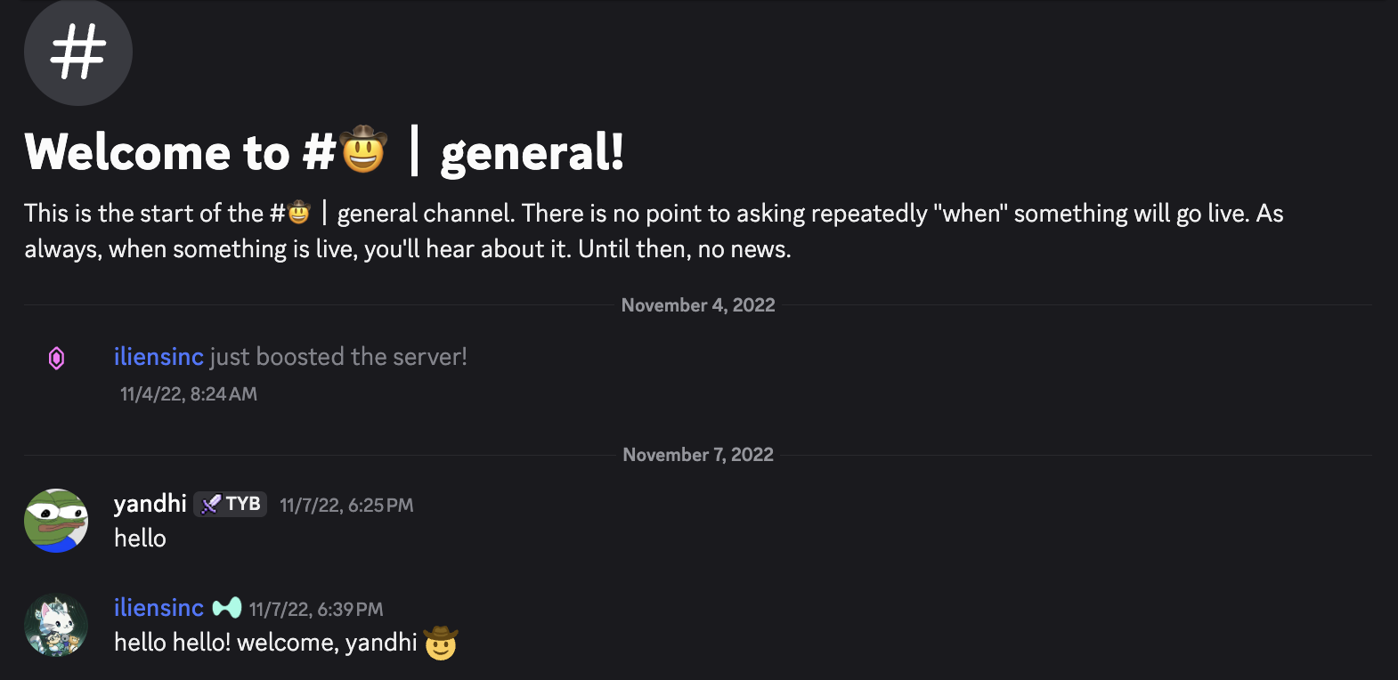 creation of the general channel