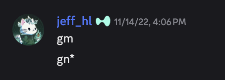 jeff's first message