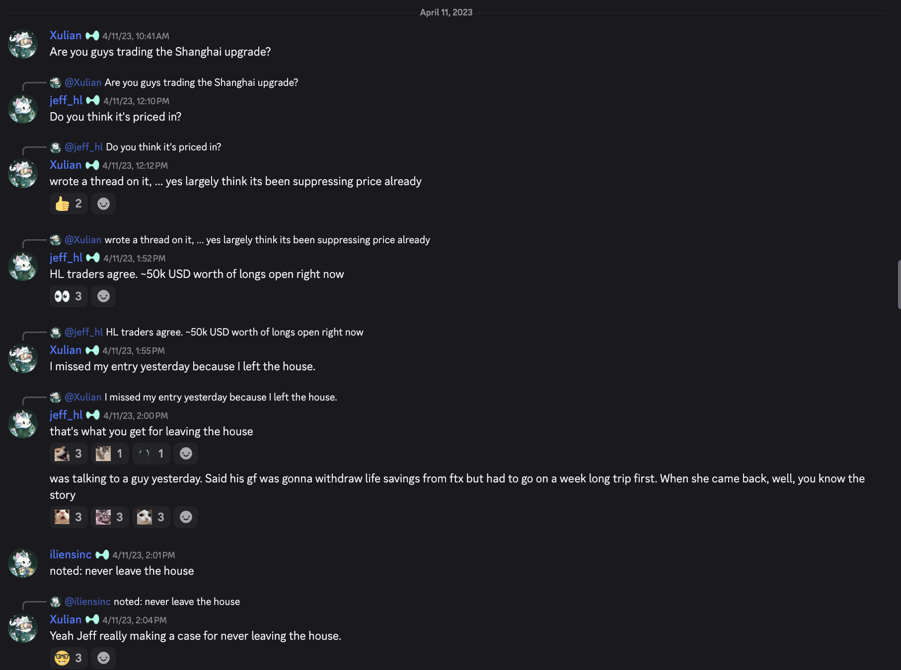 never leave the house